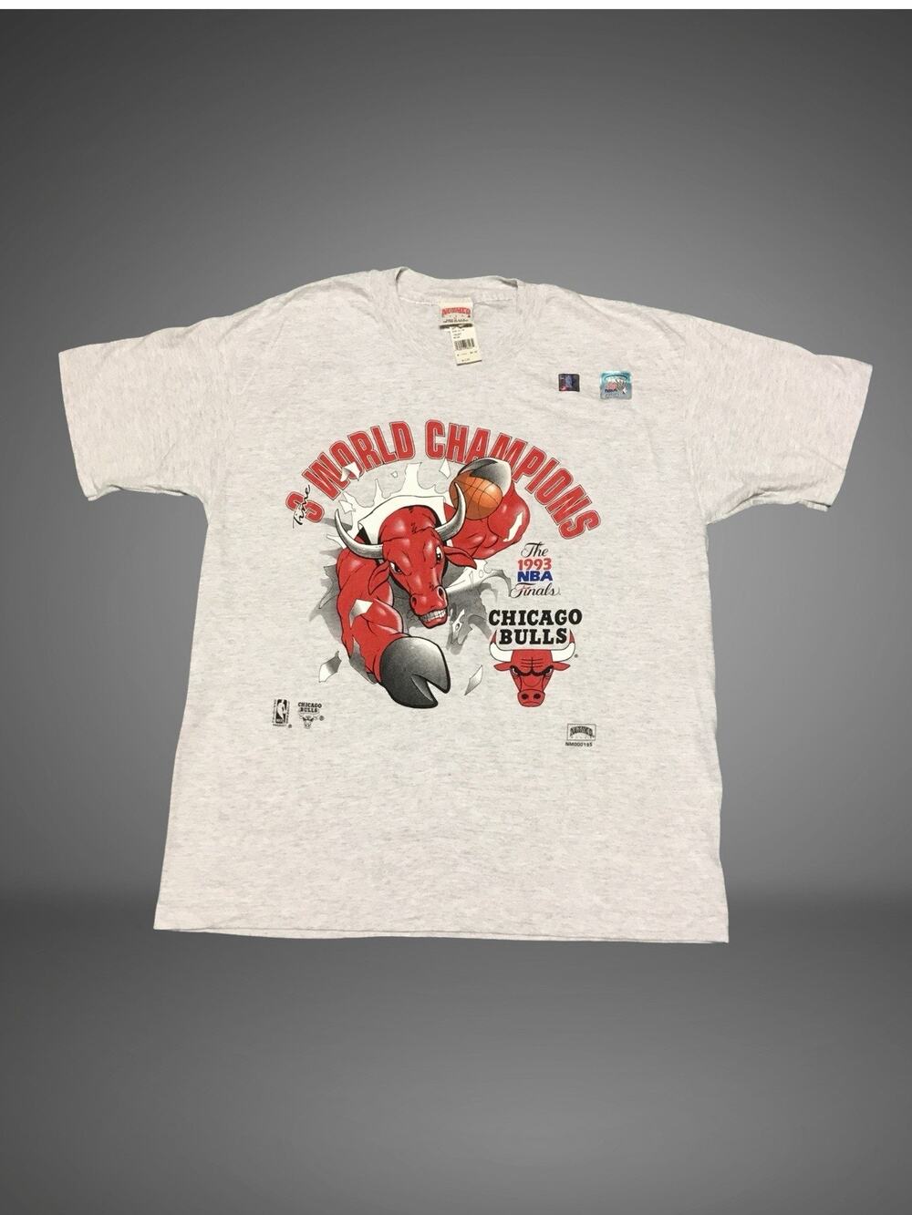 Vintage CHICAGO BULLS NBA 3 World Champions 1991 1992 1993 SHIRT New XL